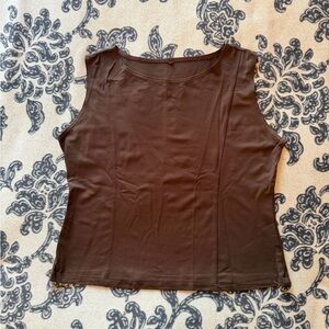 Brown Sleeveless Women's Top